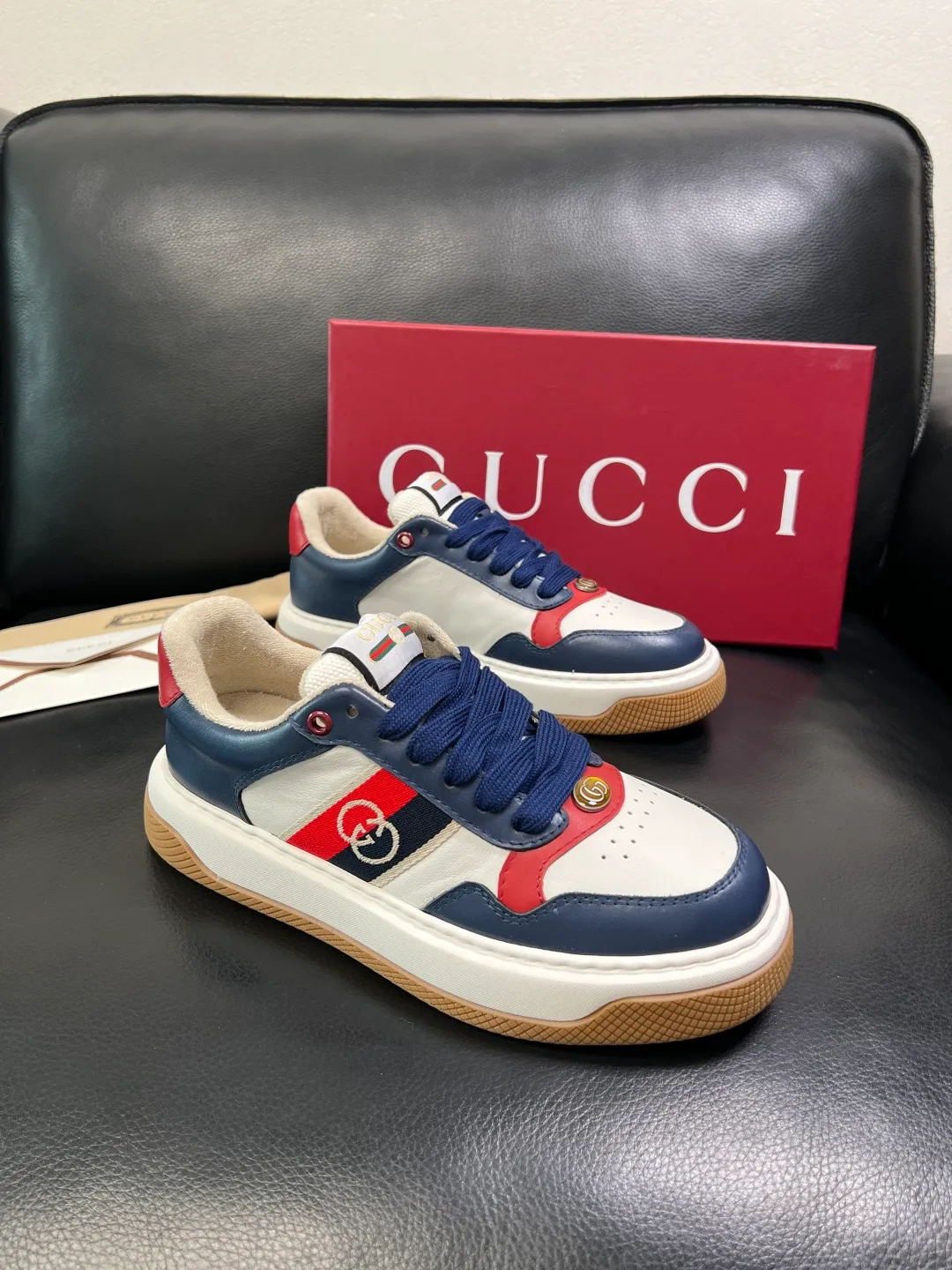 Men's shoes 💰780 Gucci high quality top crafts Gucci counter new original factory configuration, imported cowhide fabric from Italy, imported cowhide lining, breathable and comfortable, sole: original factory special supply original sole super comfortable, original factory and single goods, welcome to compare, code number 38-44 (customized 45)